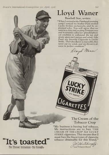 Lucky Strike 1939 Lloyd Waner